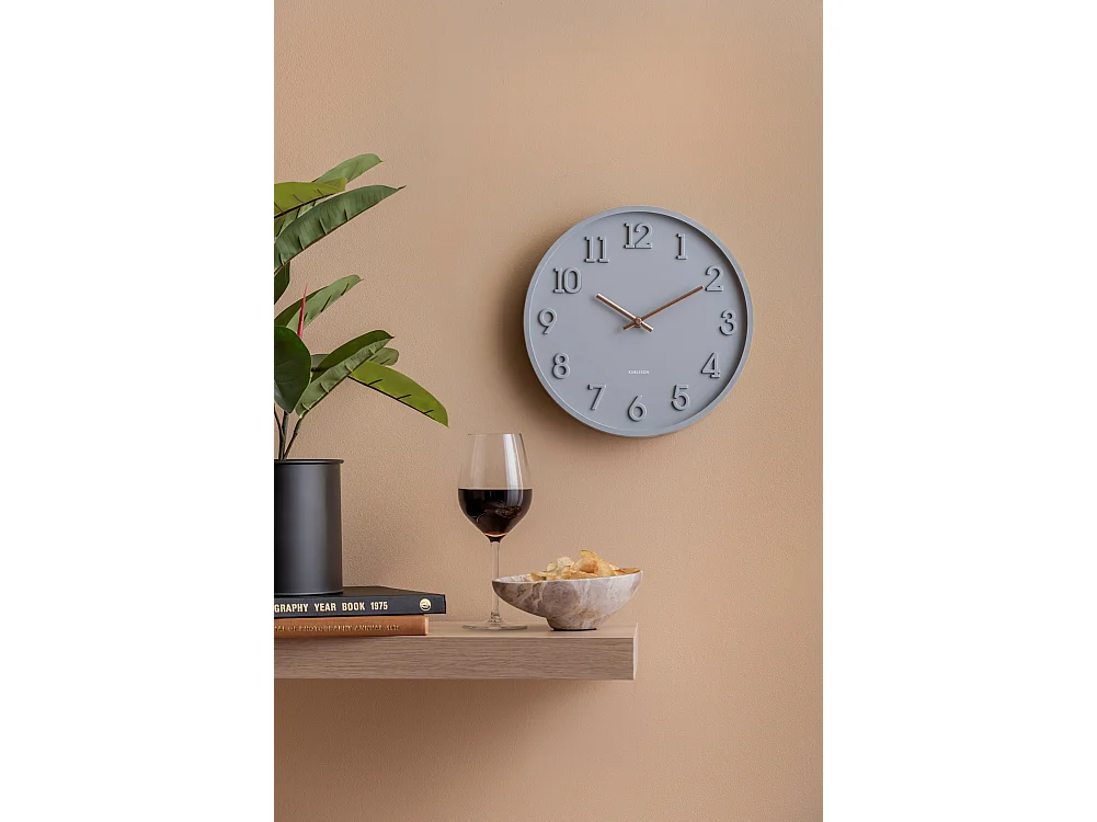 Horloge murale Calma - Gris foncé