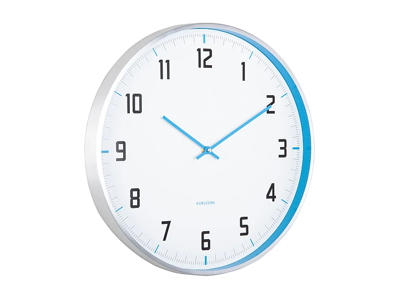 Horloge murale Sporty - Bleu vif - Ø40cm
