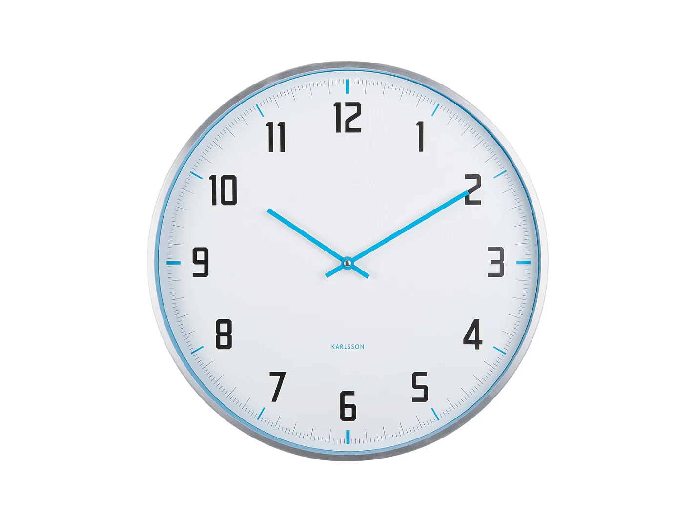 Horloge murale Sporty - Bleu vif - Ø40cm