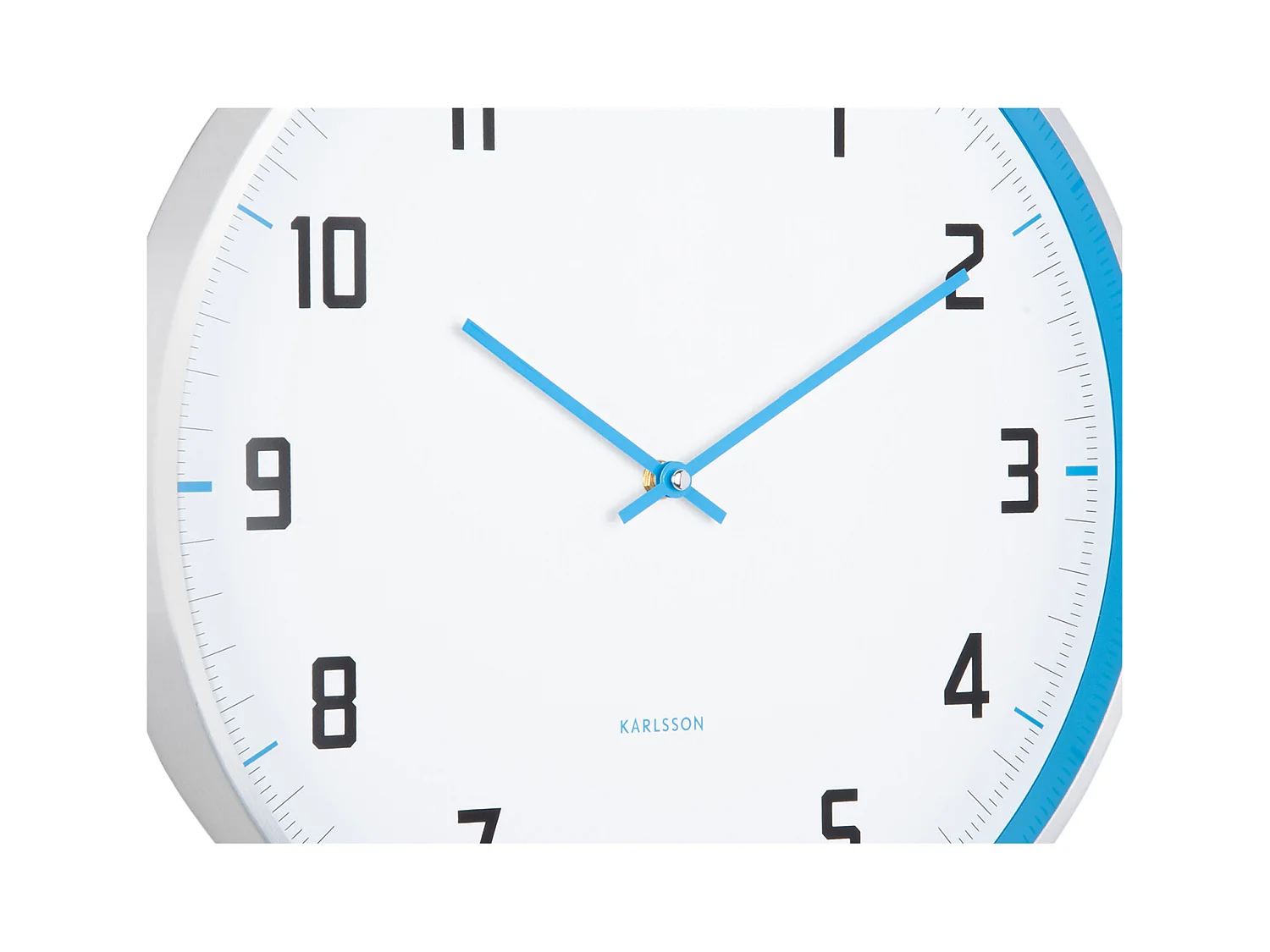 Horloge murale Sporty - Bleu vif - Ø40cm