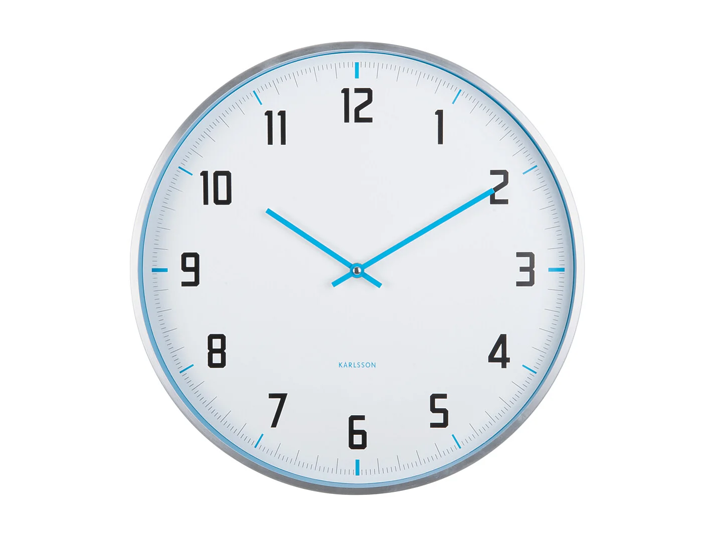 Horloge murale Sporty - Bleu vif - Ø40cm