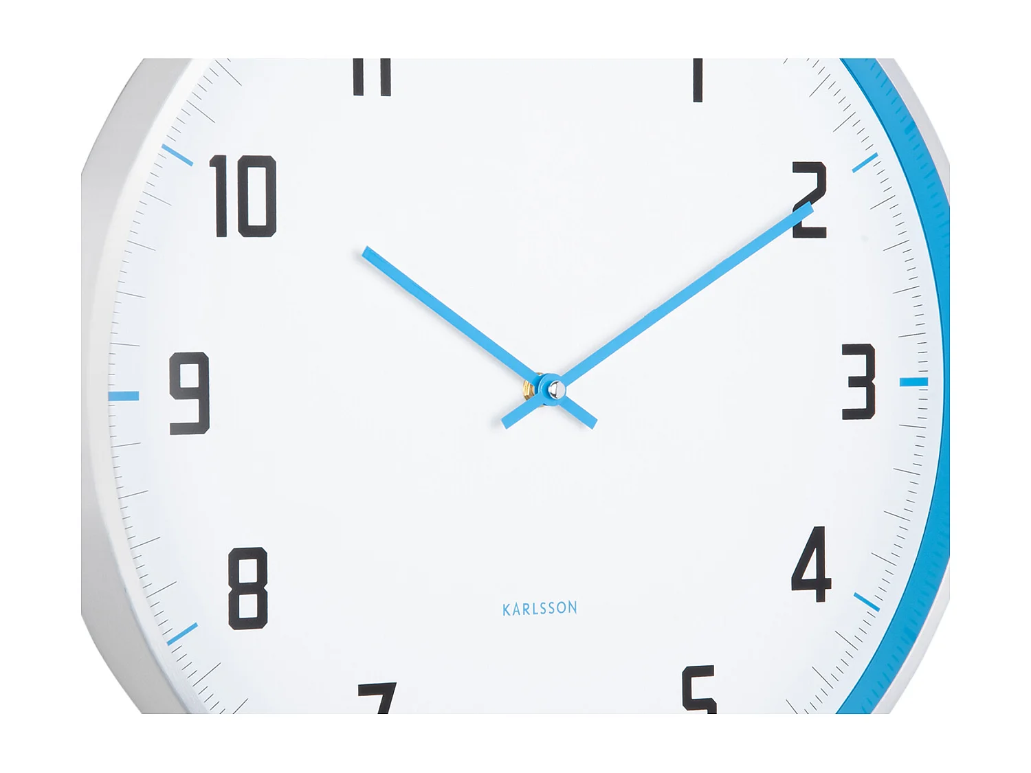 Horloge murale Sporty - Bleu vif - Ø40cm