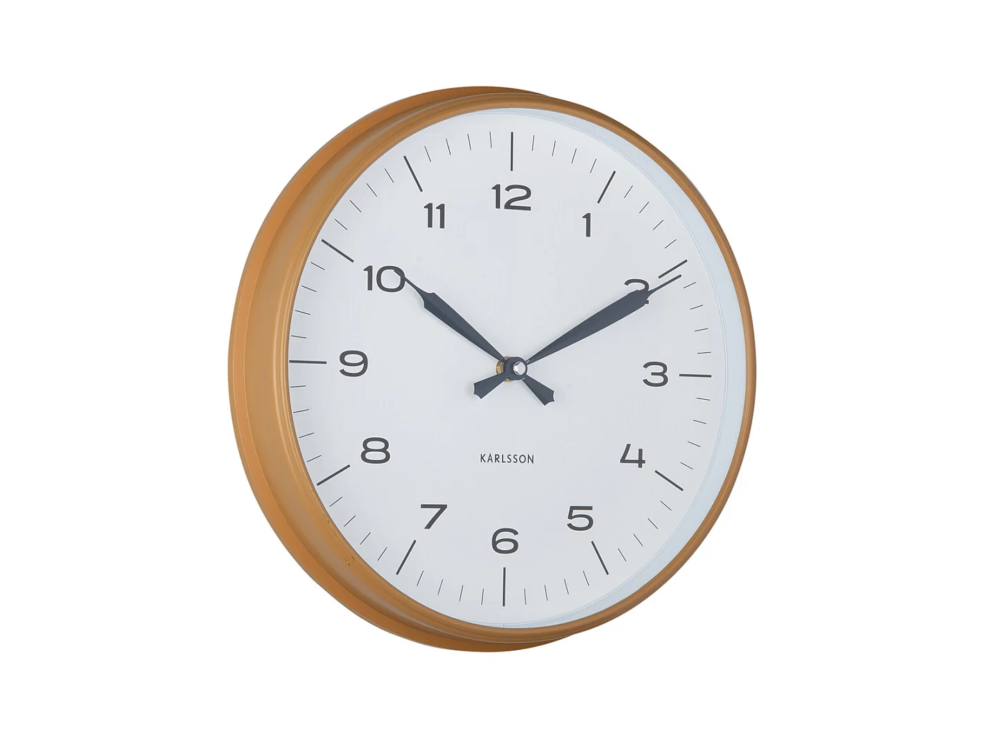 Horloge murale Modern Factory - Jaune ocre et bleu foncé - Ø30cm