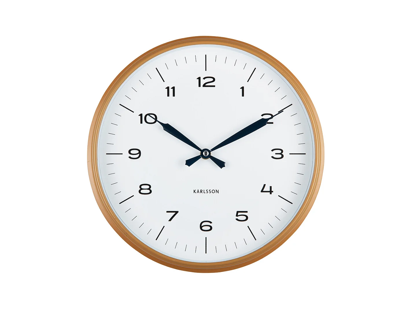 Horloge murale Modern Factory - Jaune ocre et bleu foncé - Ø30cm