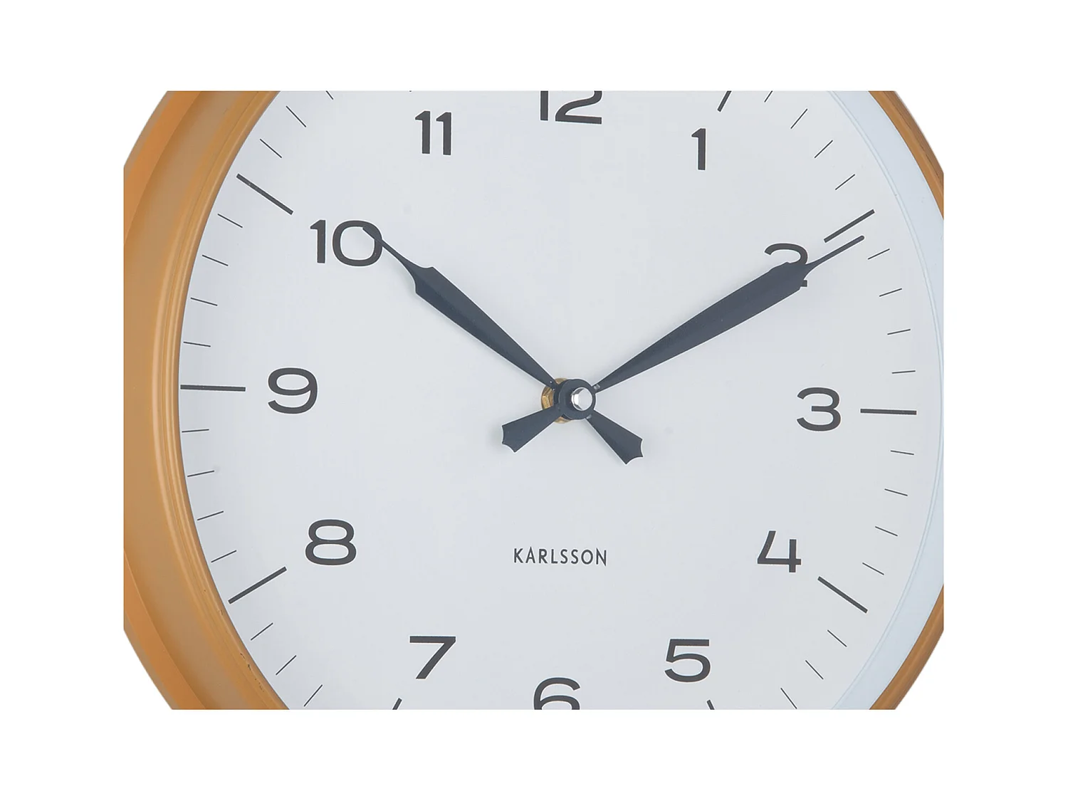 Horloge murale Modern Factory - Jaune ocre et bleu foncé - Ø30cm