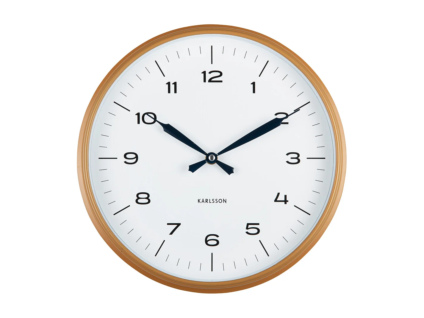 Wanduhr Modern Factory - Ockergelb & Dunkelblau - Ø30cm