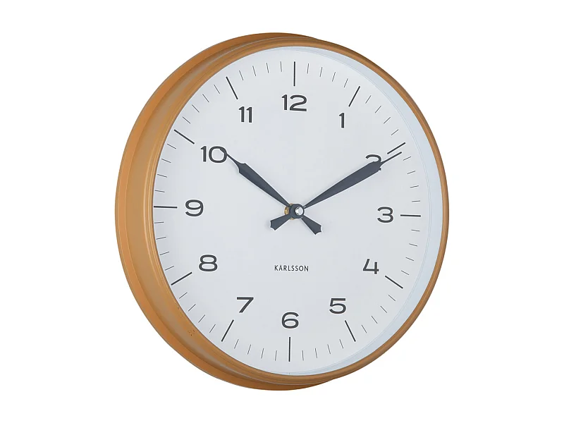 Horloge murale Modern Factory - Jaune ocre et bleu foncé - Ø30cm