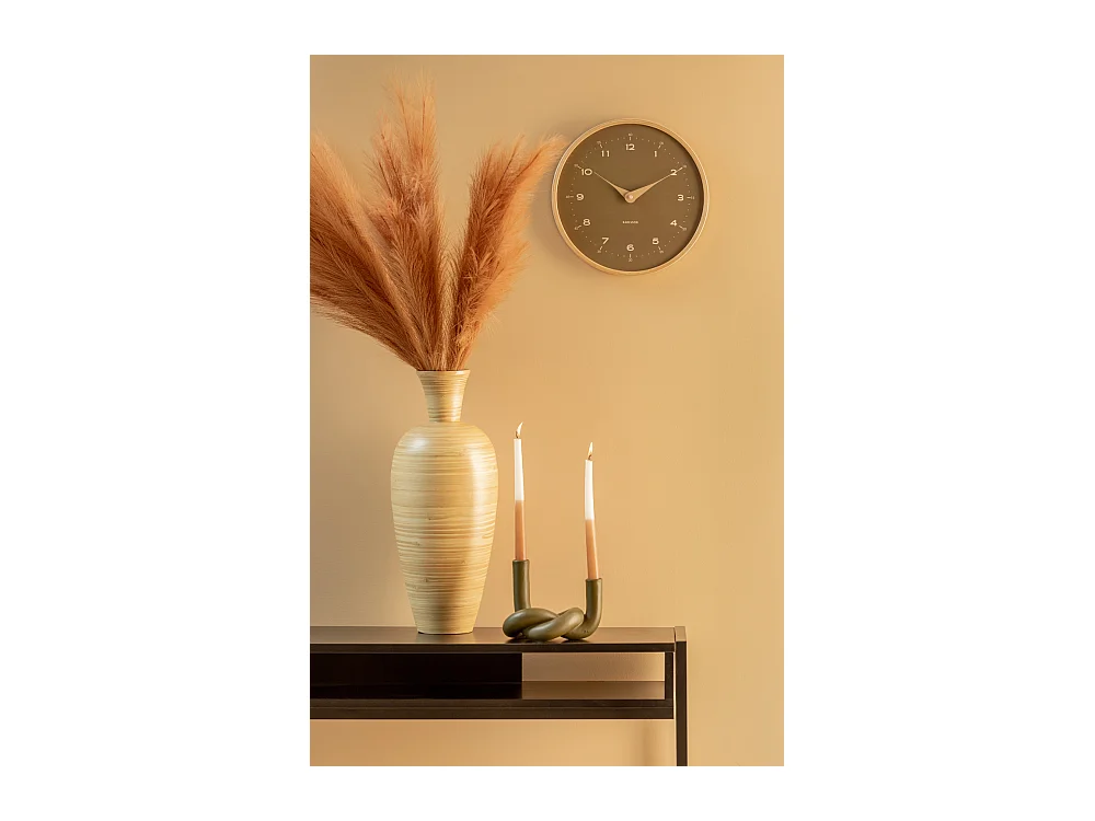 Zegar ścienny Osado Dome - Zielony mech - Ø30cm