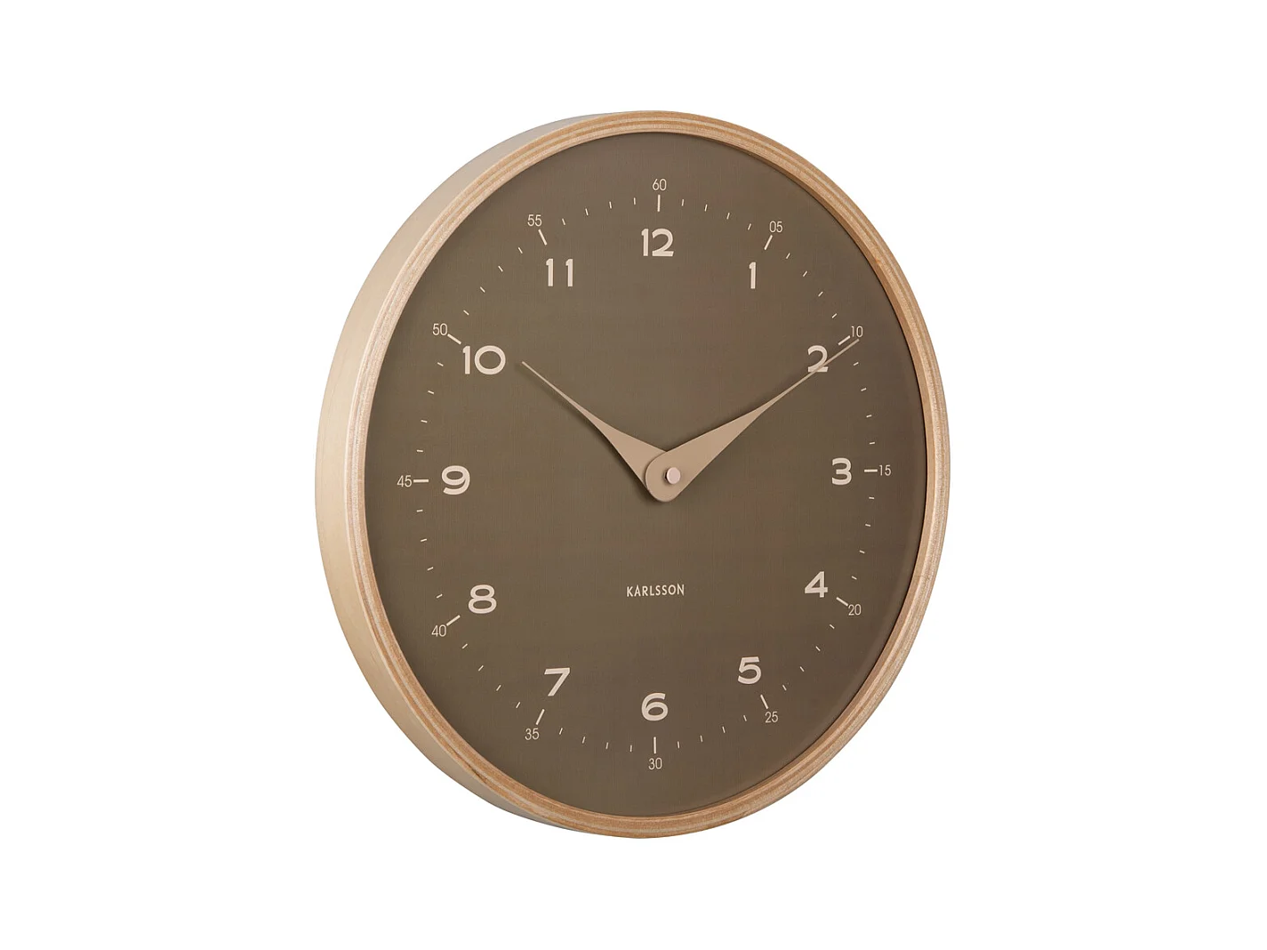 Horloge murale Osado Dome - Vert mousse - Ø30cm