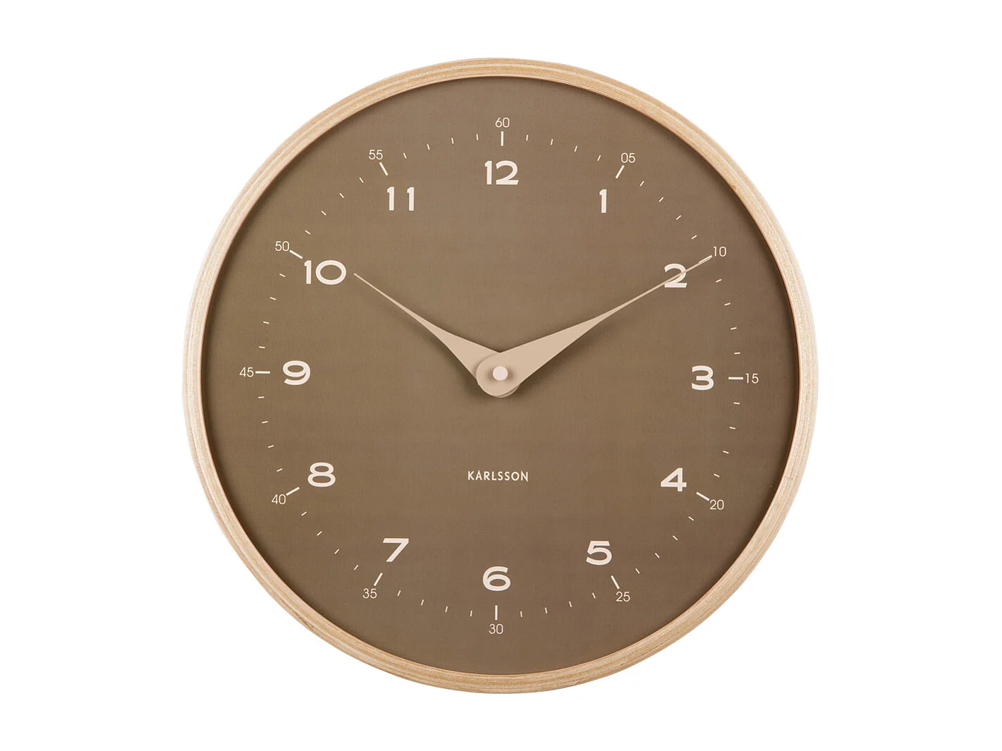 Horloge murale Osado Dome - Vert mousse - Ø30cm