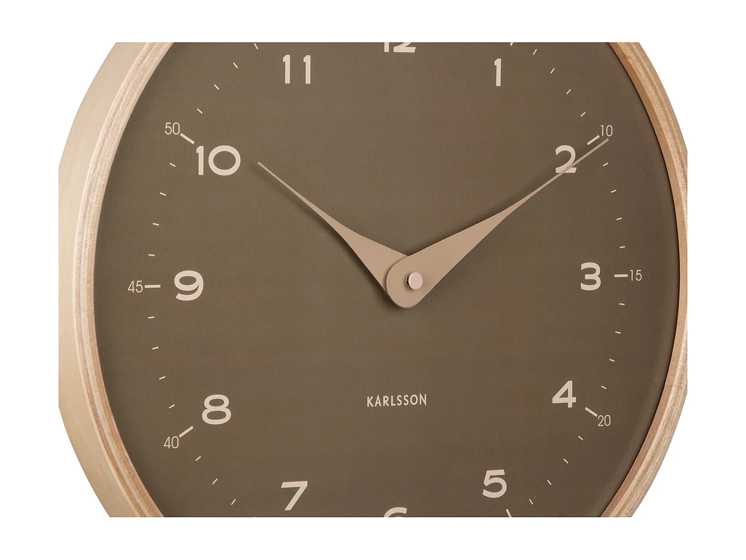 Horloge murale Osado Dome - Vert mousse - Ø30cm