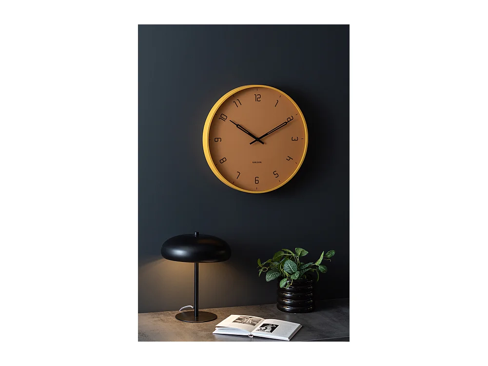 Horloge murale Stark - Marron miel - Ø40cm