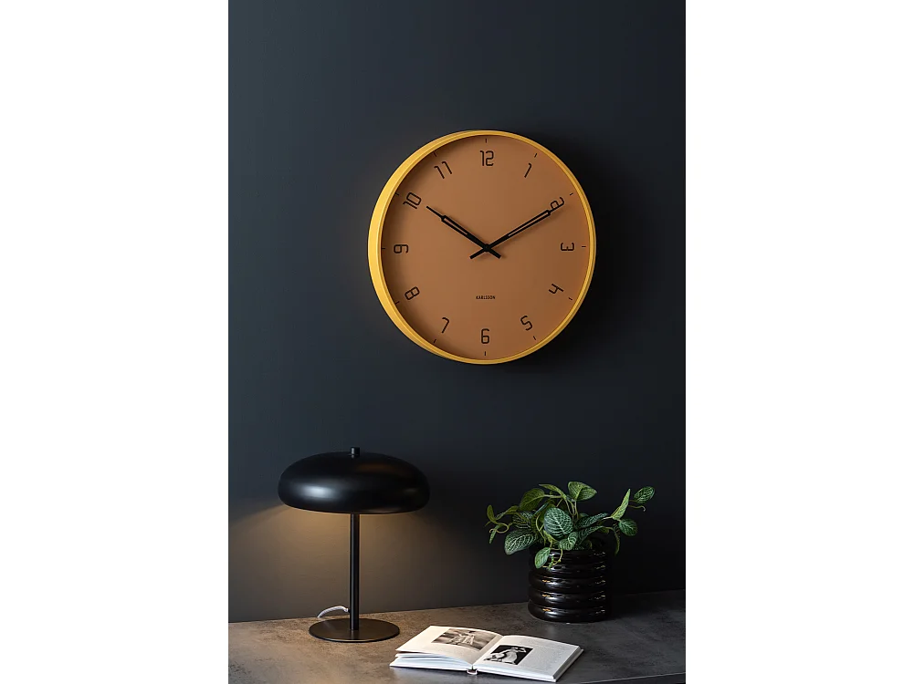 Horloge murale Stark - Marron miel - Ø40cm