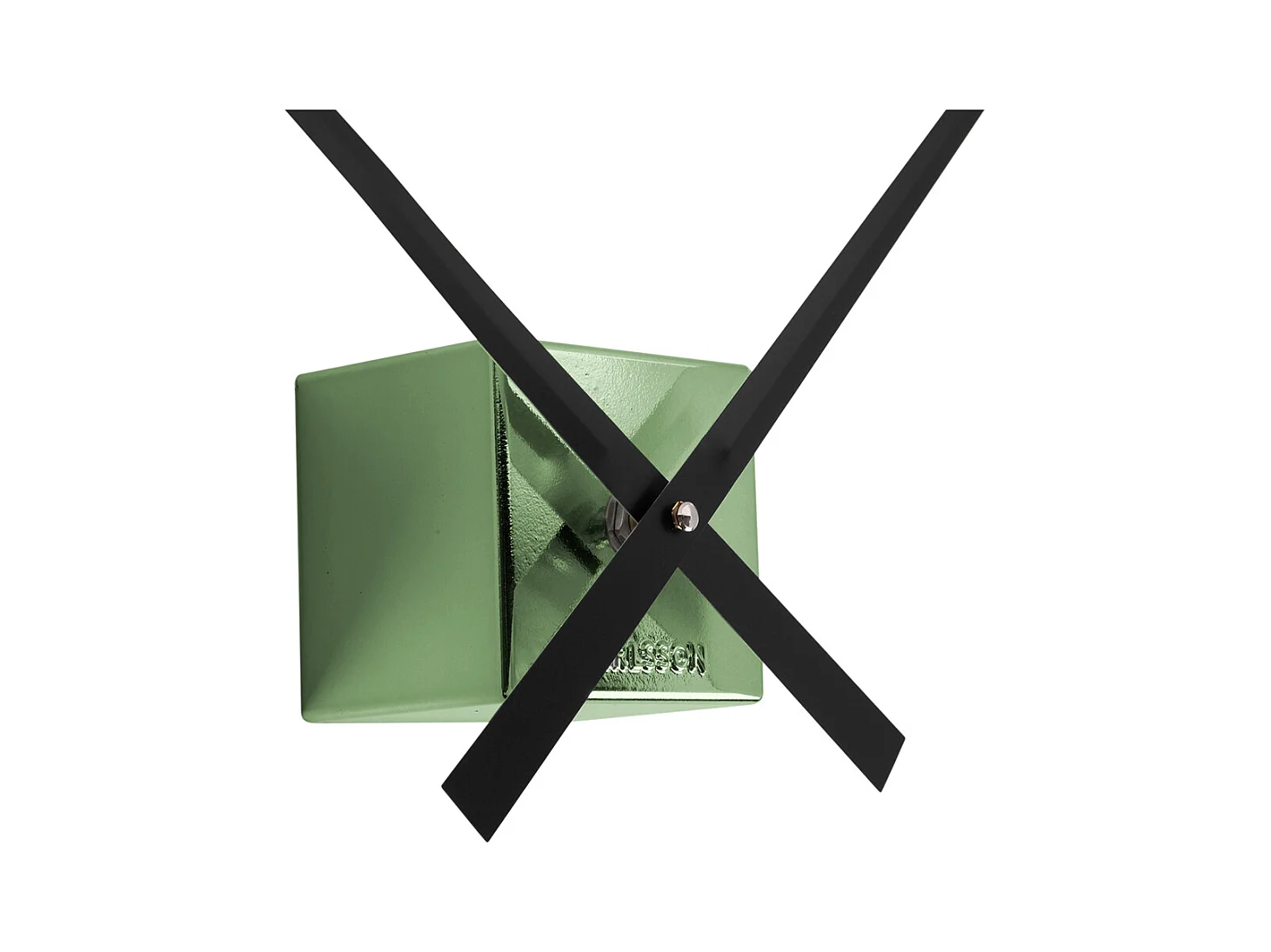 Horloge murale DIY Cubic Metallic - Vert métallisé - Ø40cm