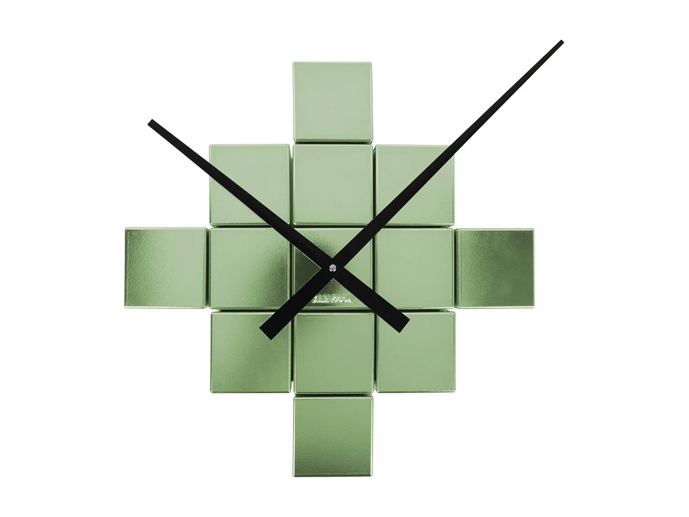 Horloge murale DIY Cubic Metallic - Vert métallisé - Ø40cm