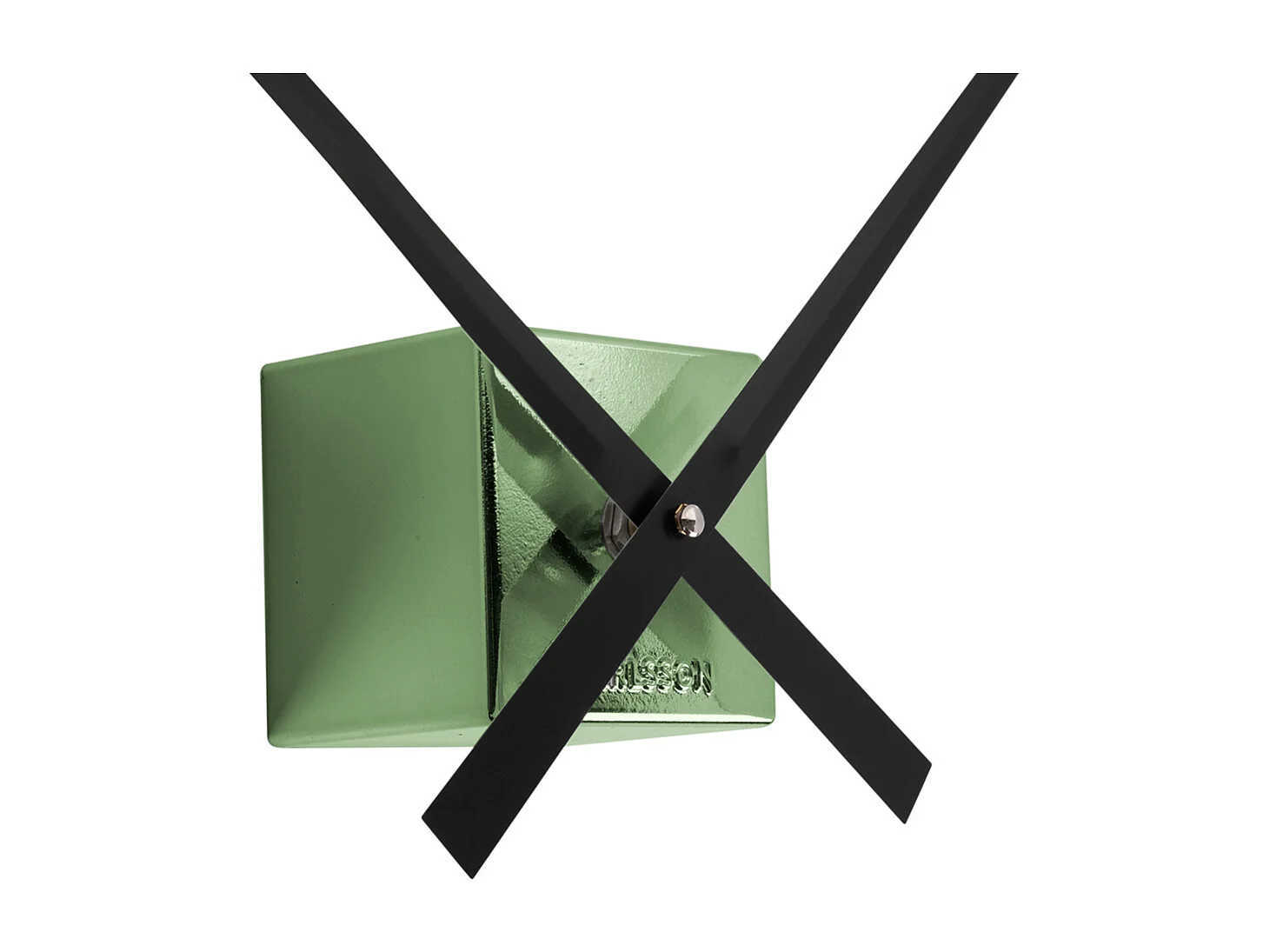 Horloge murale DIY Cubic Metallic - Vert métallisé - Ø40cm
