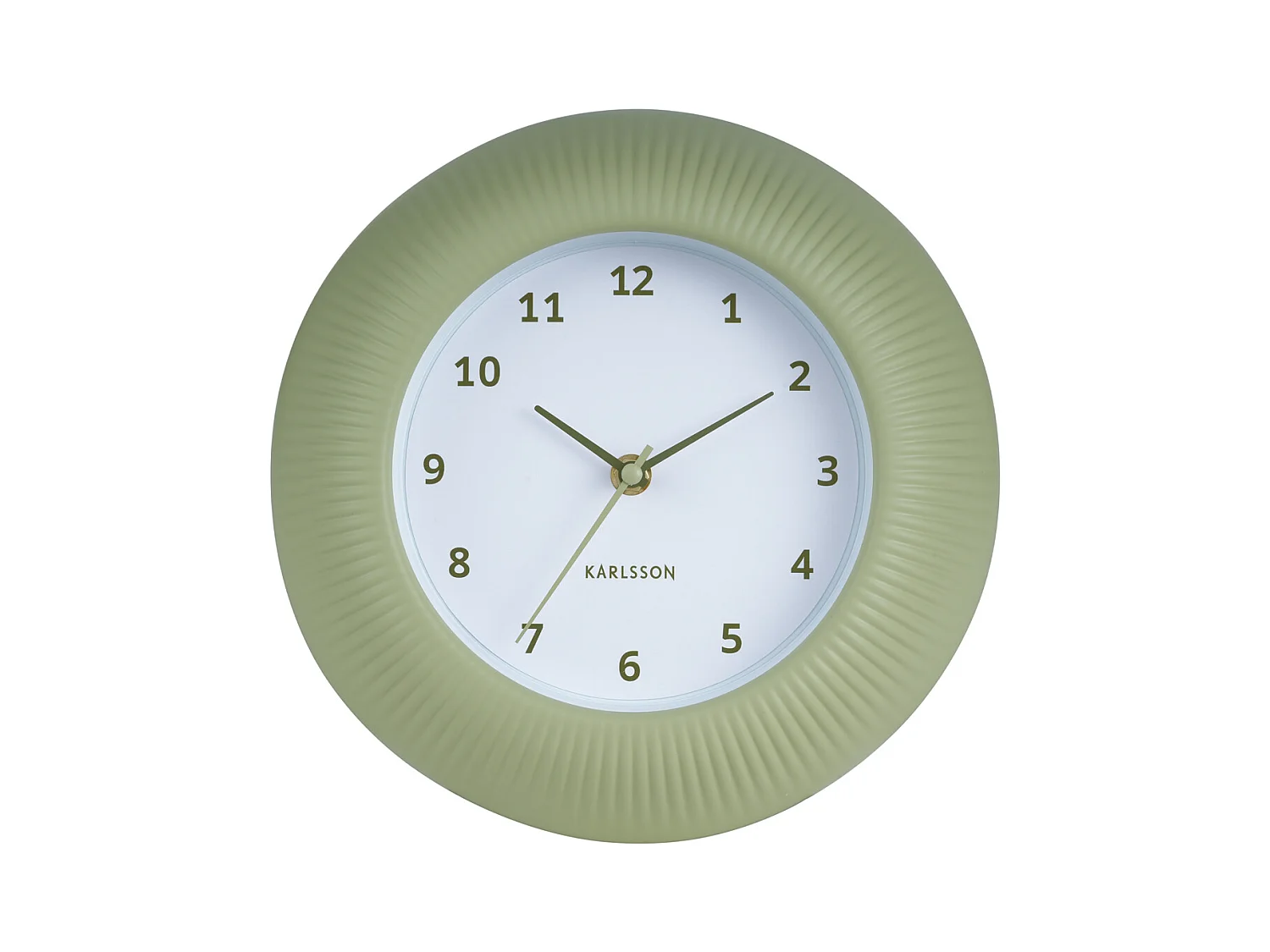 Horloge murale Tender Rib - Vert thé - Ø25cm