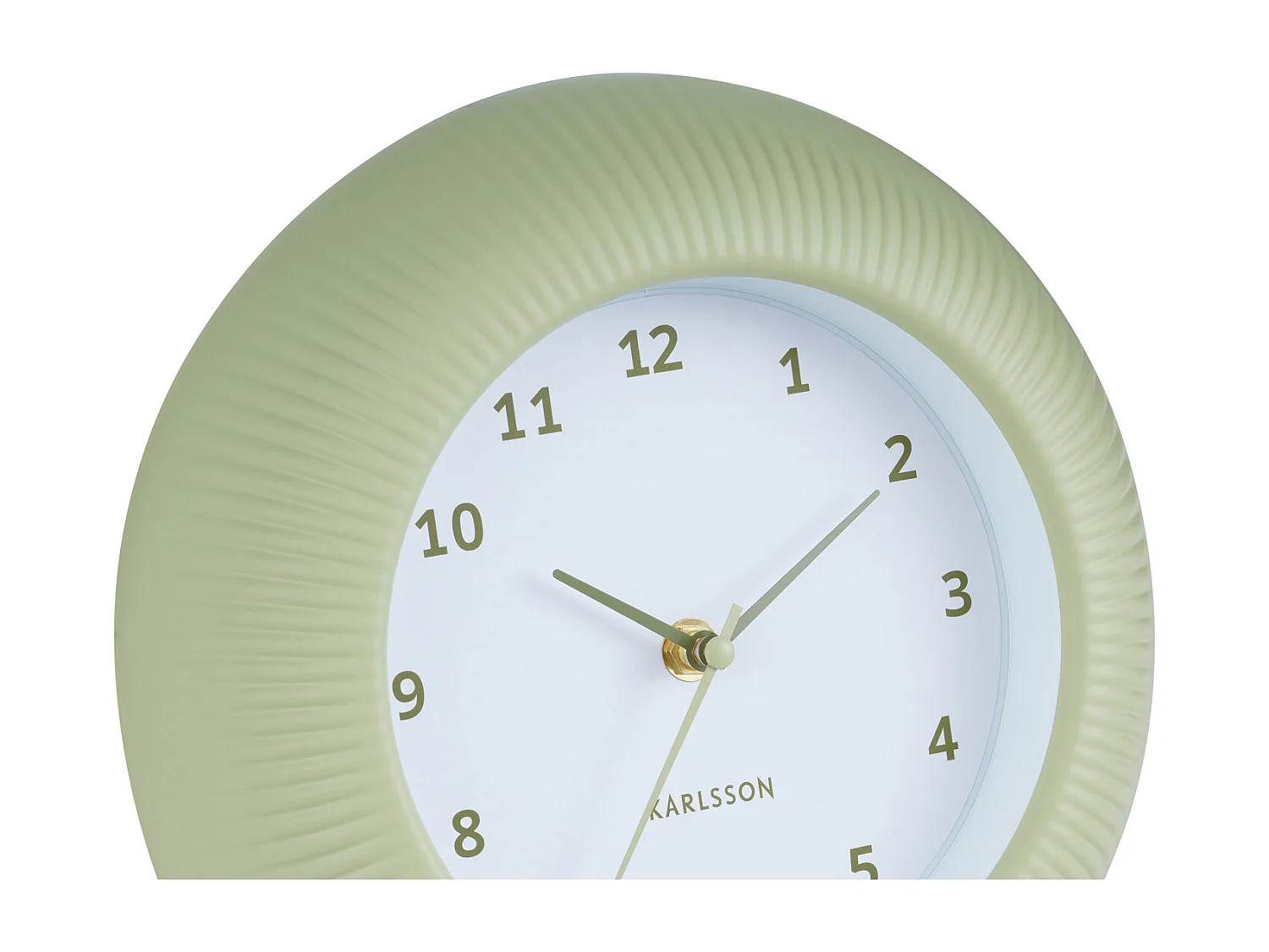 Horloge murale Tender Rib - Vert thé - Ø25cm