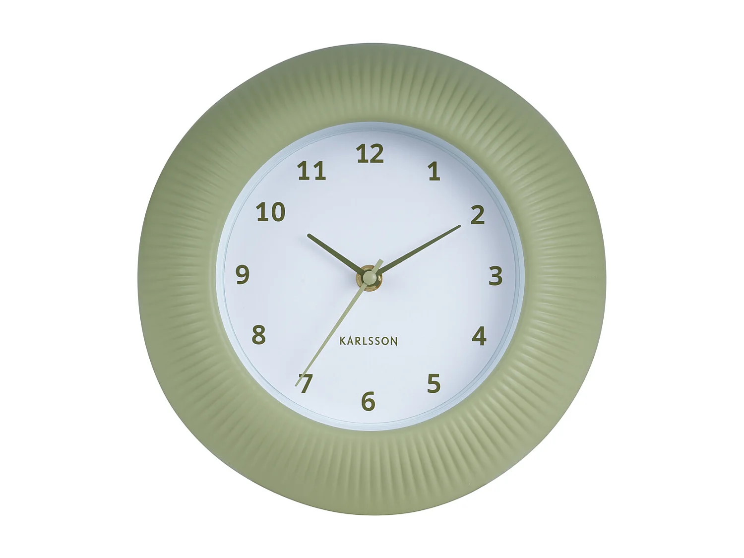 Horloge murale Tender Rib - Vert thé - Ø25cm