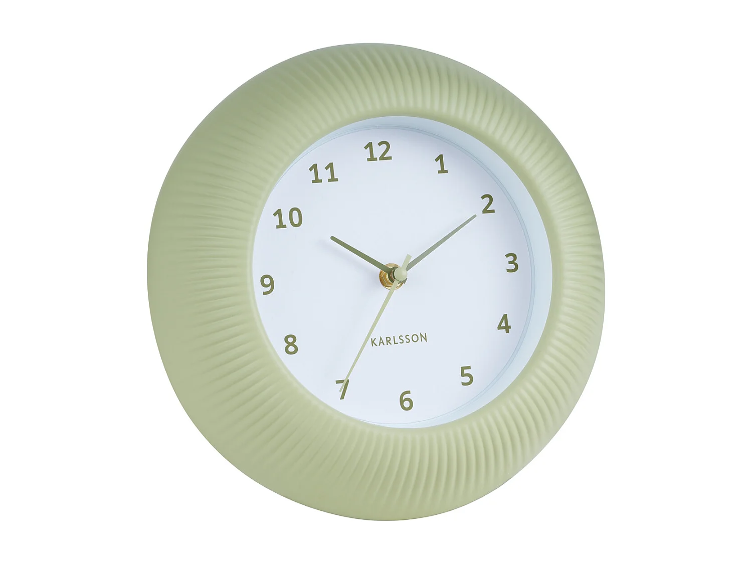 Horloge murale Tender Rib - Vert thé - Ø25cm