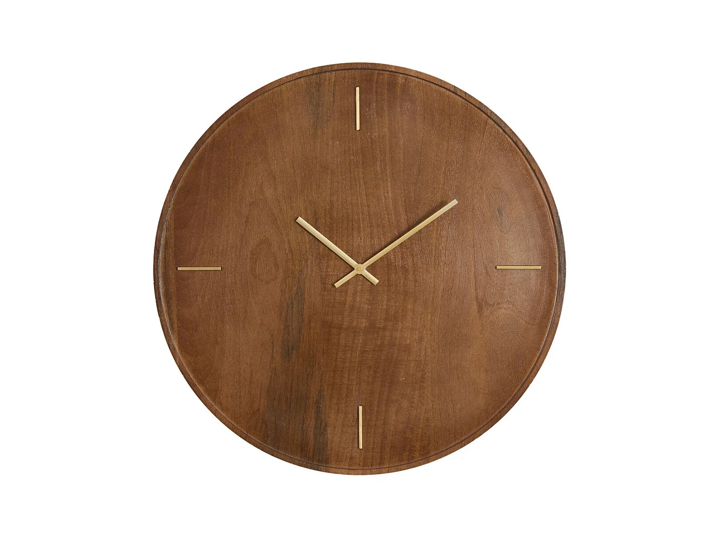 Klok VETI - 56x8x56cm - Bruin