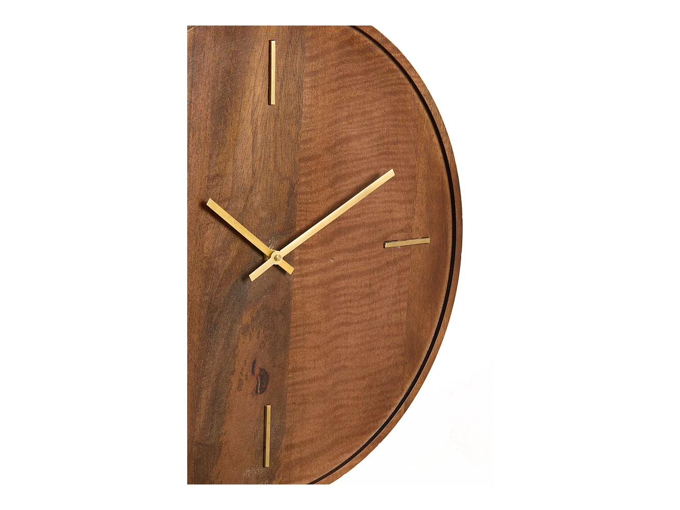 Klok VETI - 56x8x56cm - Bruin