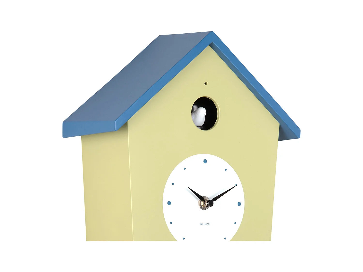 Horloge murale Cuckoo Light - Vert thé et bleu classique