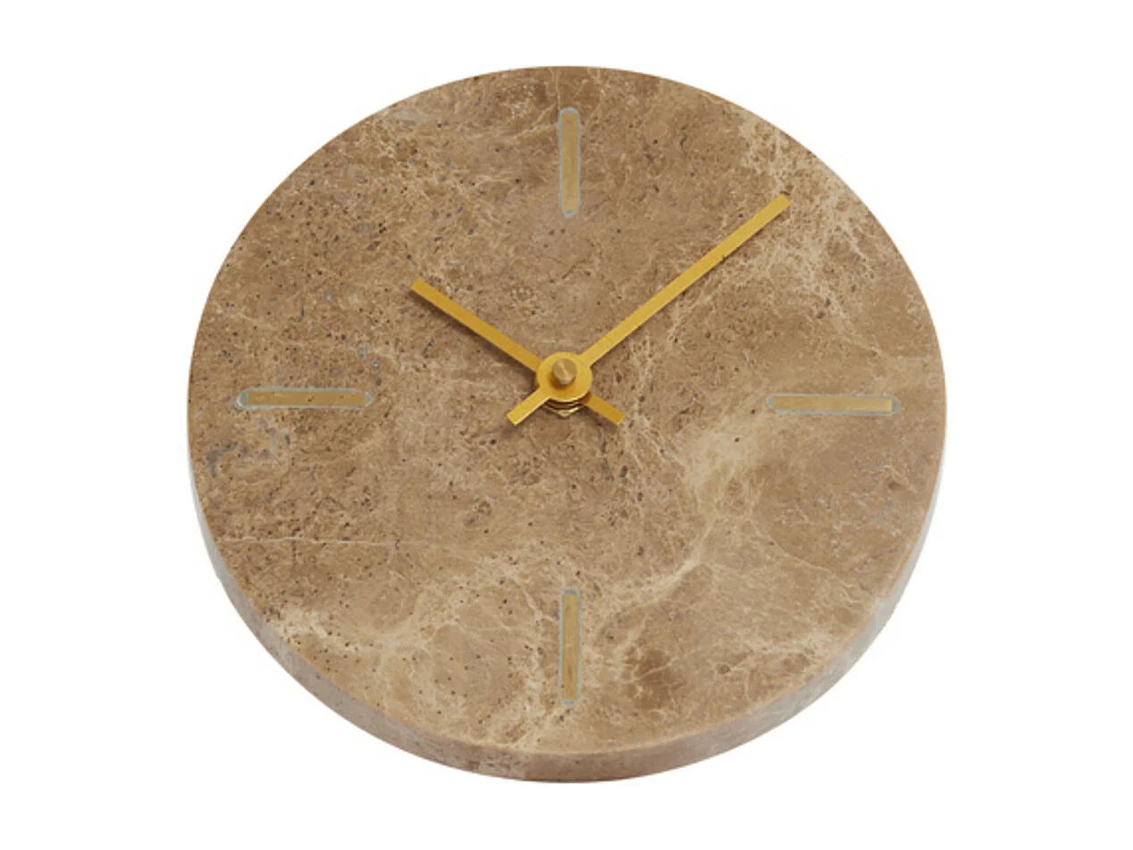 Uhr MORENO - 15x14,5x13cm - Braun