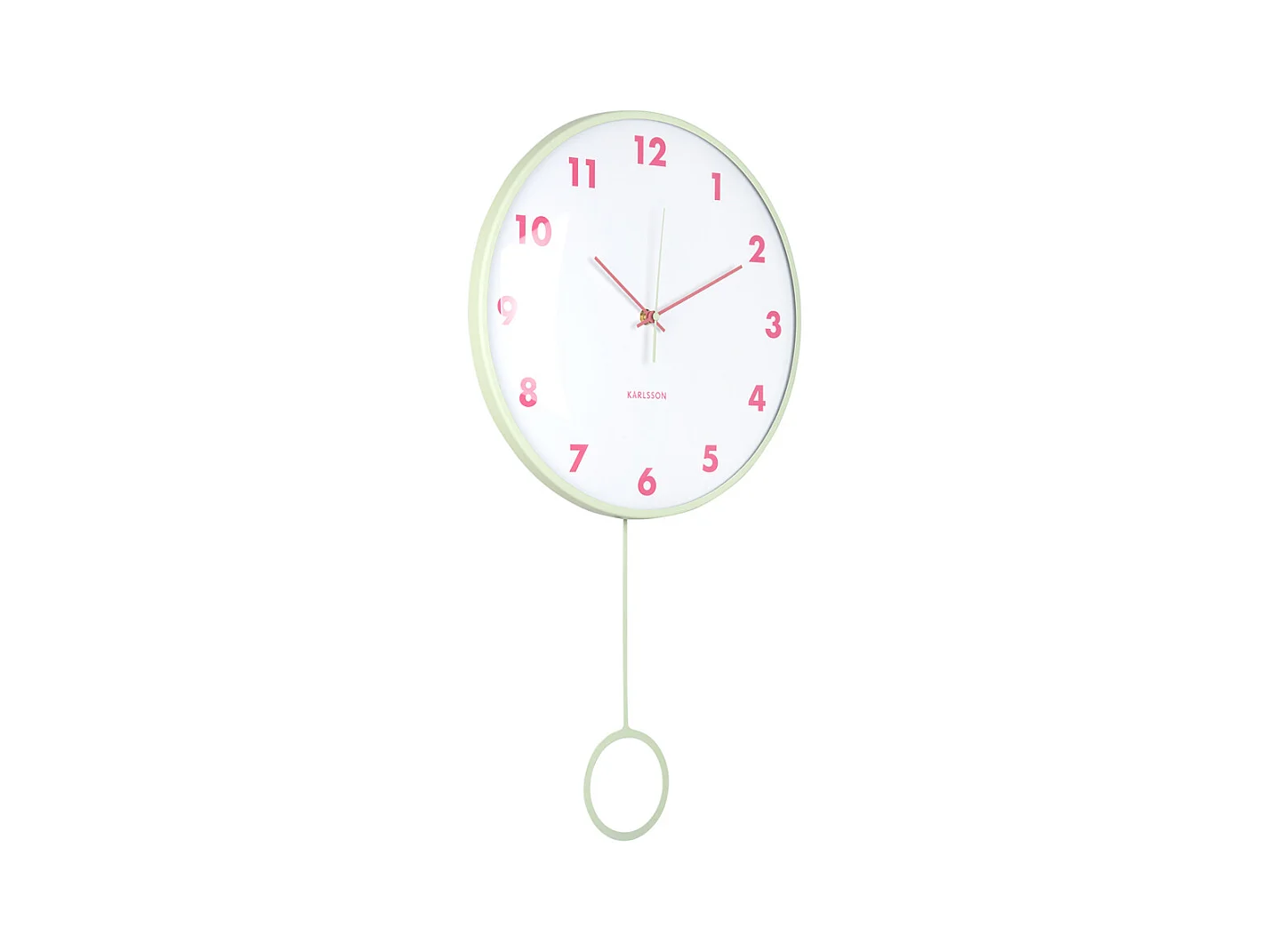 Horloge murale à pendule Cheeky Dome - Vert tendre