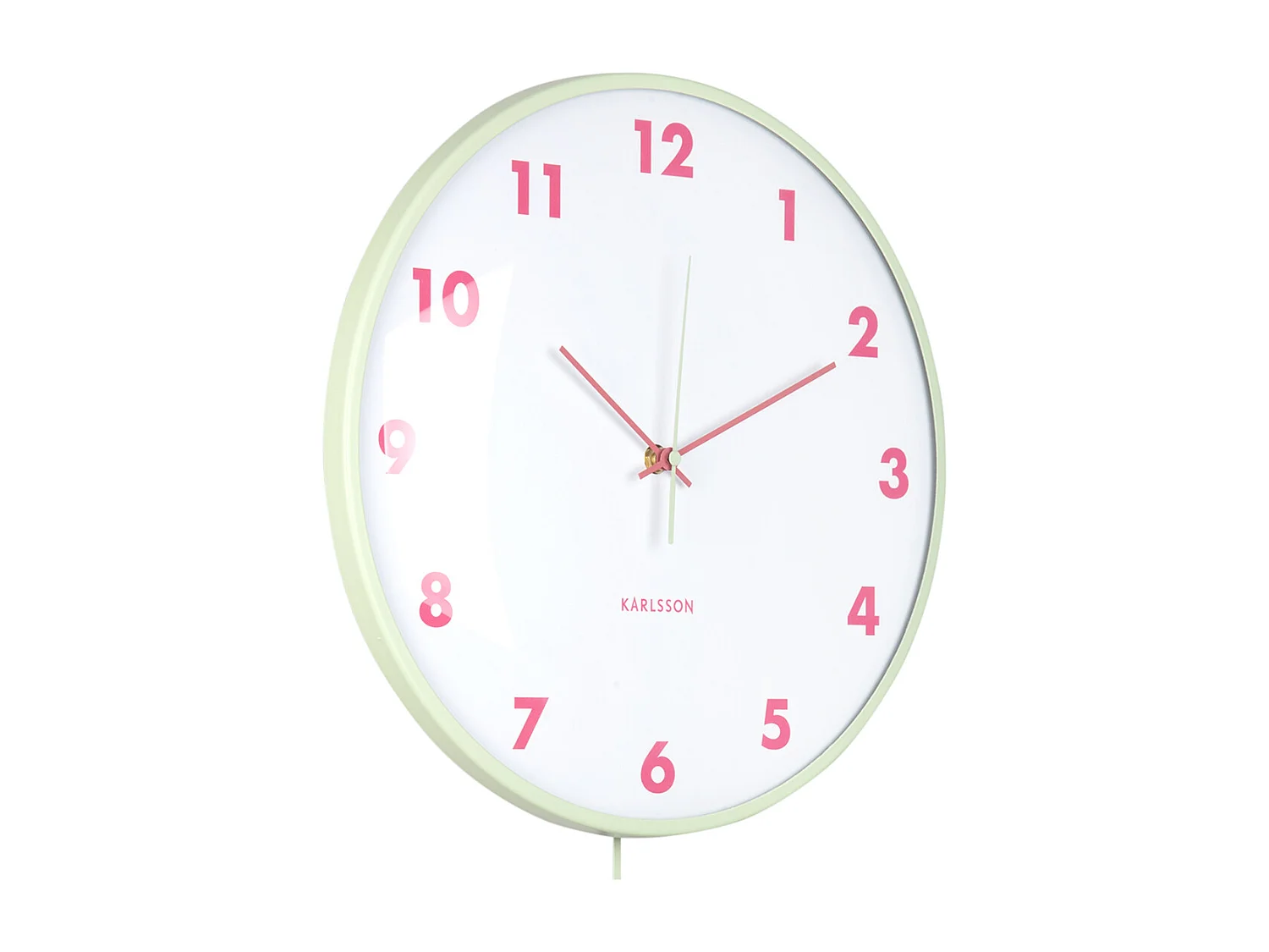Horloge murale à pendule Cheeky Dome - Vert tendre
