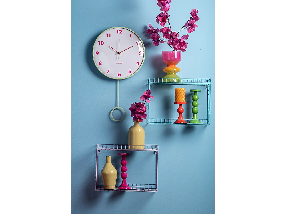 Horloge murale à pendule Cheeky Dome - Vert tendre