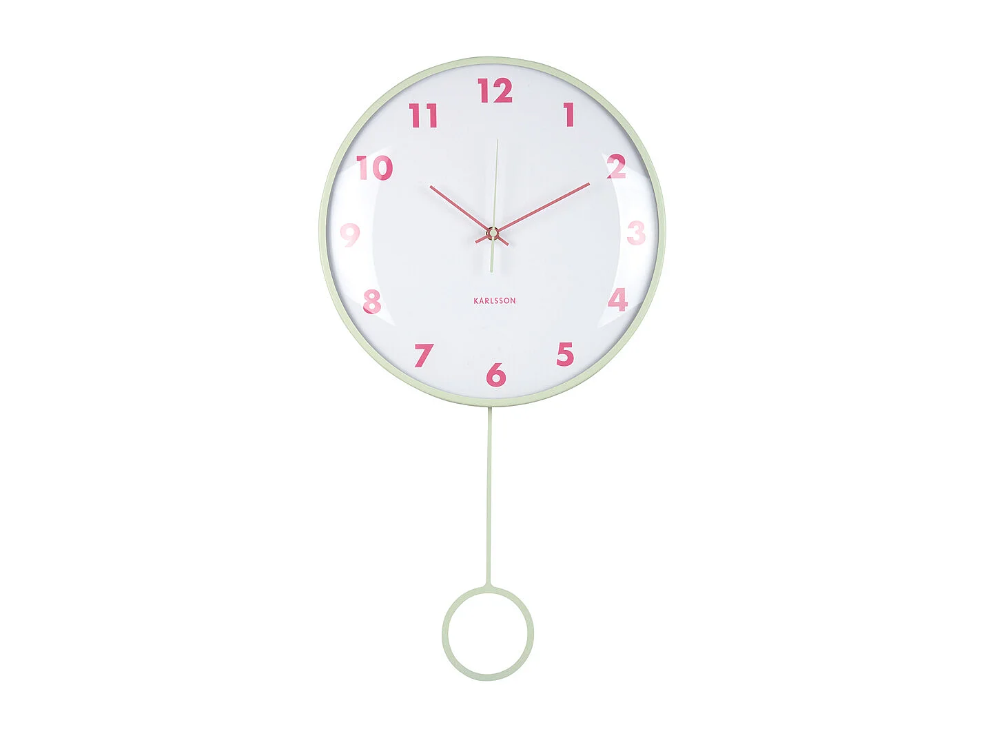 Horloge murale à pendule Cheeky Dome - Vert tendre