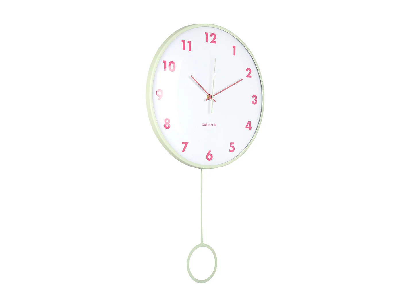 Horloge murale à pendule Cheeky Dome - Vert tendre