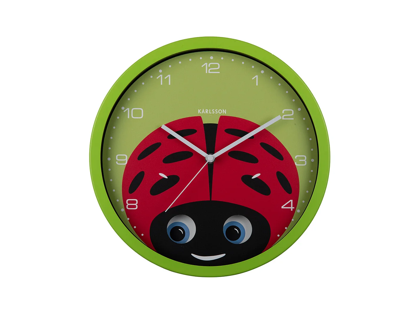 Horloge murale Peekaboo Bunny - Vert foncé - Ø30,8 cm