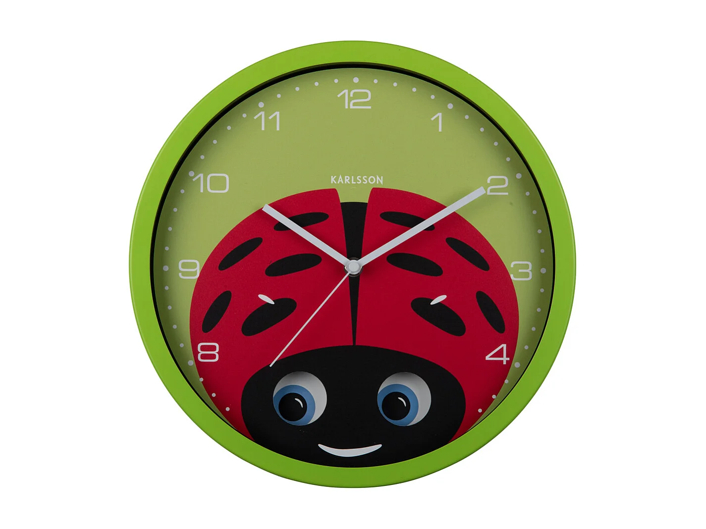 Horloge murale Peekaboo Bunny - Vert foncé - Ø30,8 cm