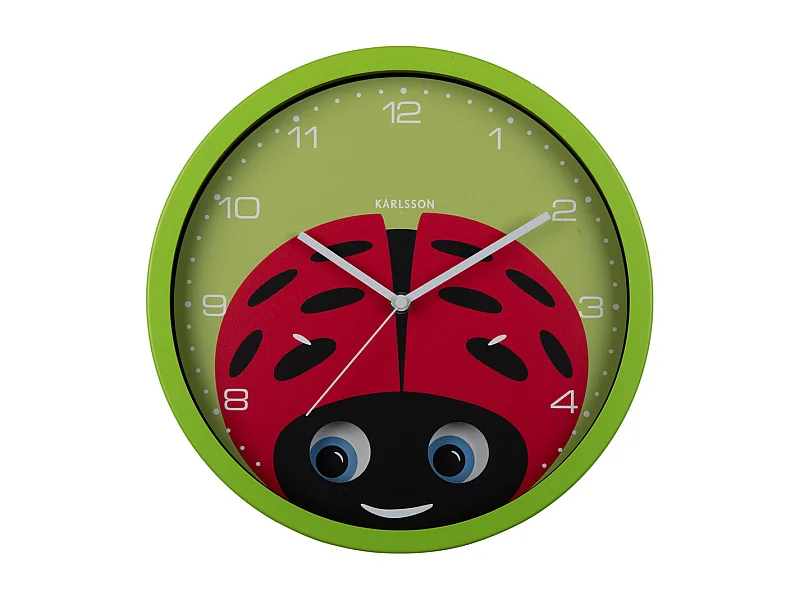 Horloge murale Peekaboo Bunny - Vert foncé - Ø30,8 cm
