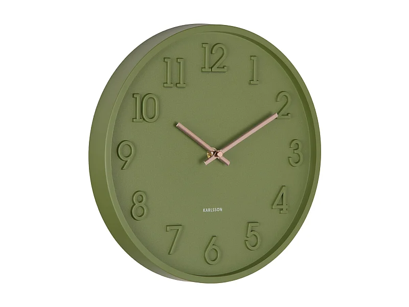 Horloge murale Calma - Vert armée