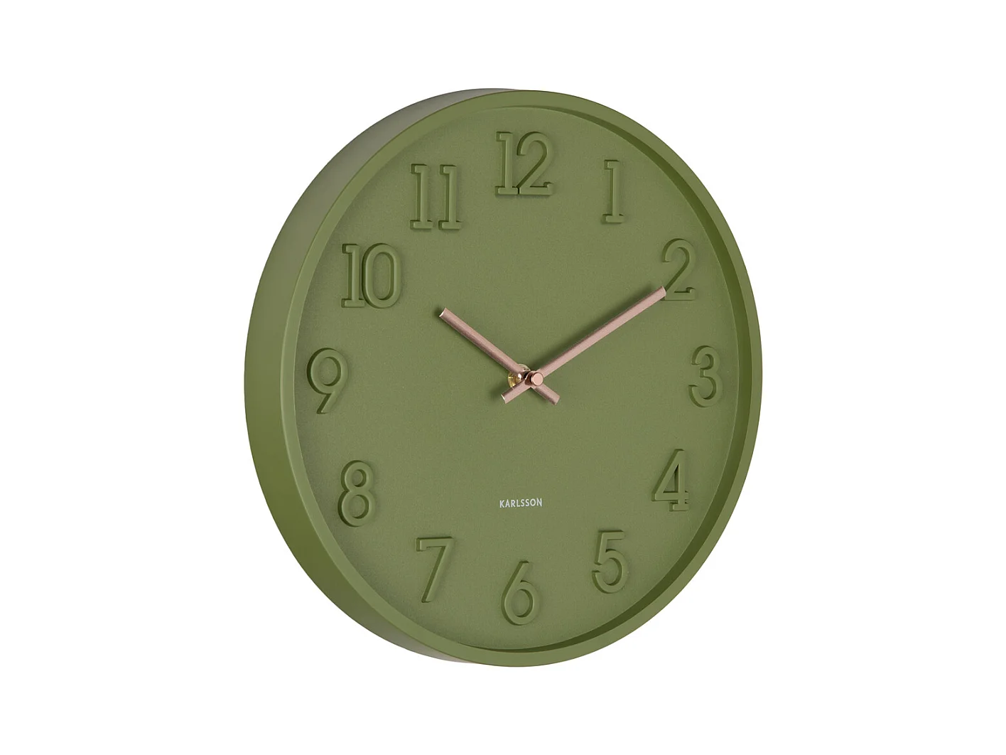 Horloge murale Calma - Vert armée