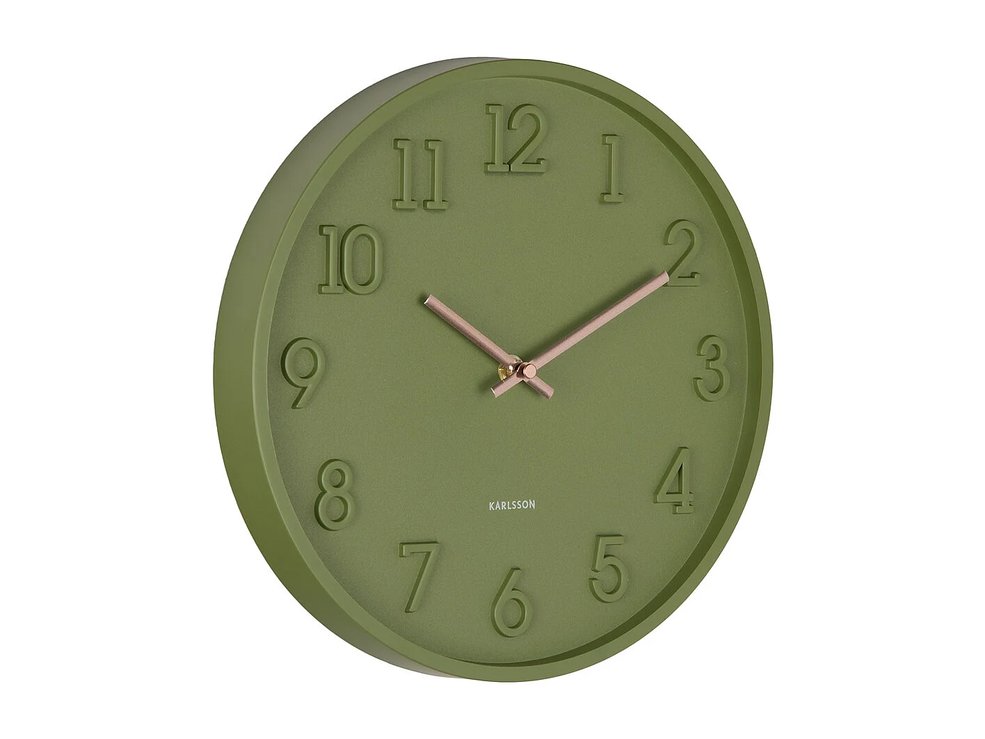 Horloge murale Calma - Vert armée