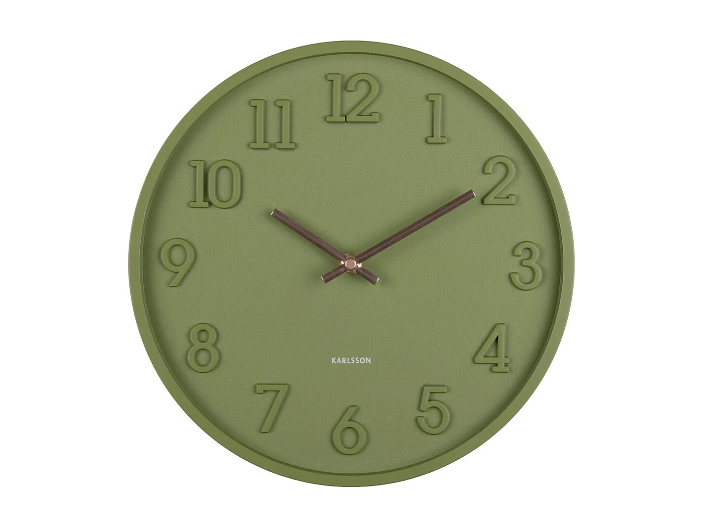 Horloge murale Calma - Vert armée