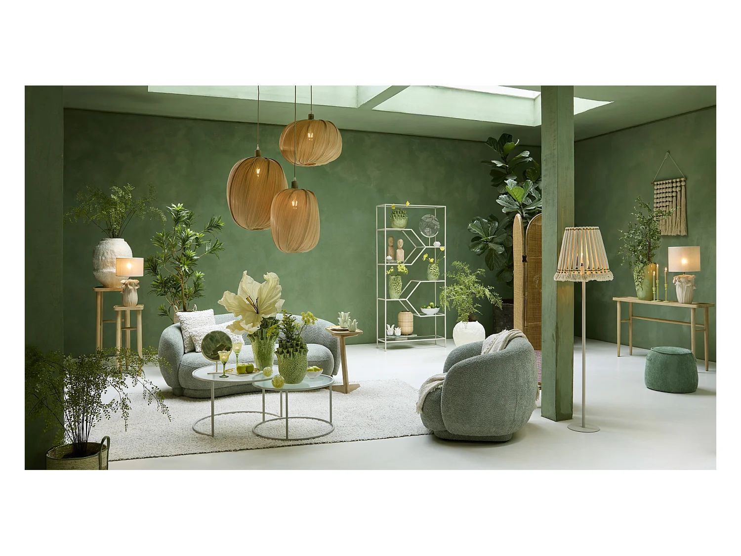 Pouf SIBIU - Ø50x40cm - Vert