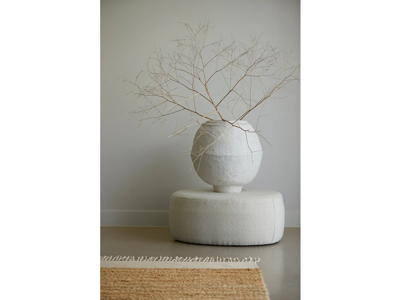 Pouf LIBERIA - Ø80x35cm - Marron