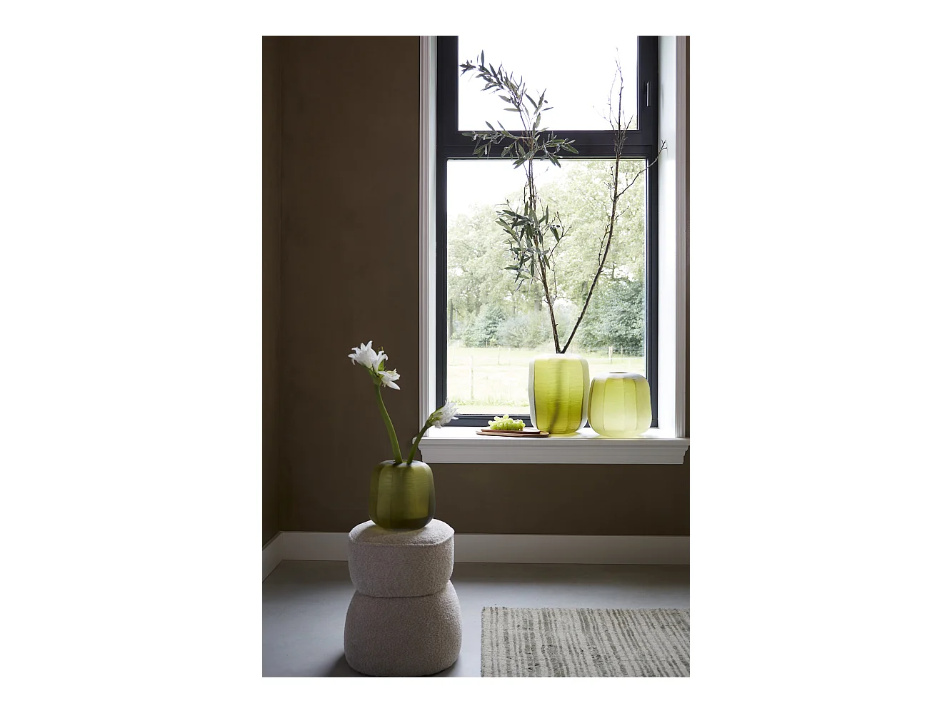 Puf LEYLA - Ø40x46cm - Marrón