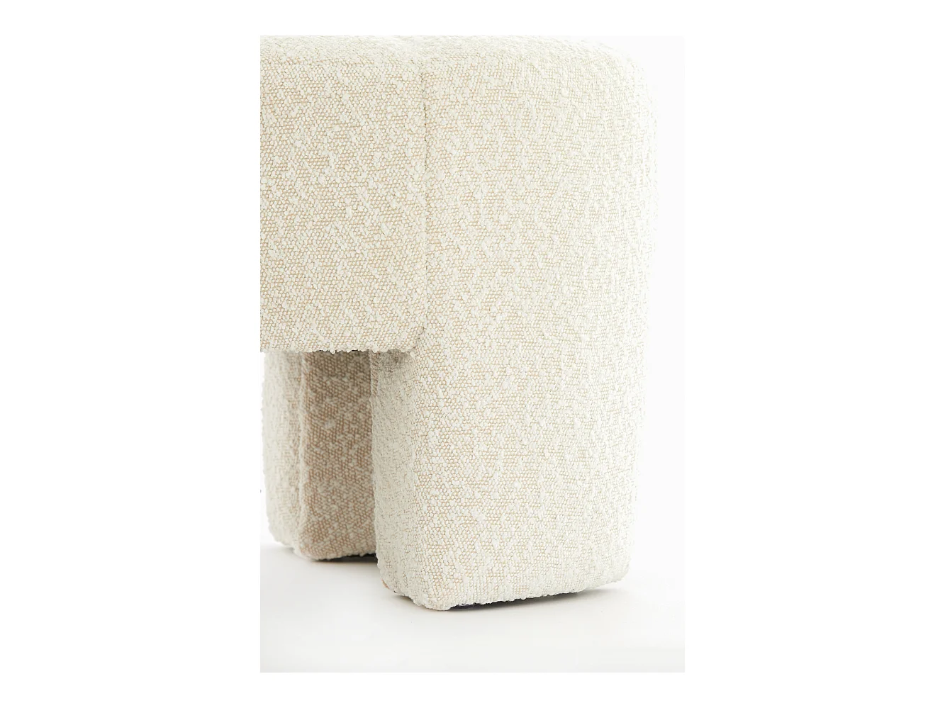 Poef BATOEMI - Ø51x45cm - Wit