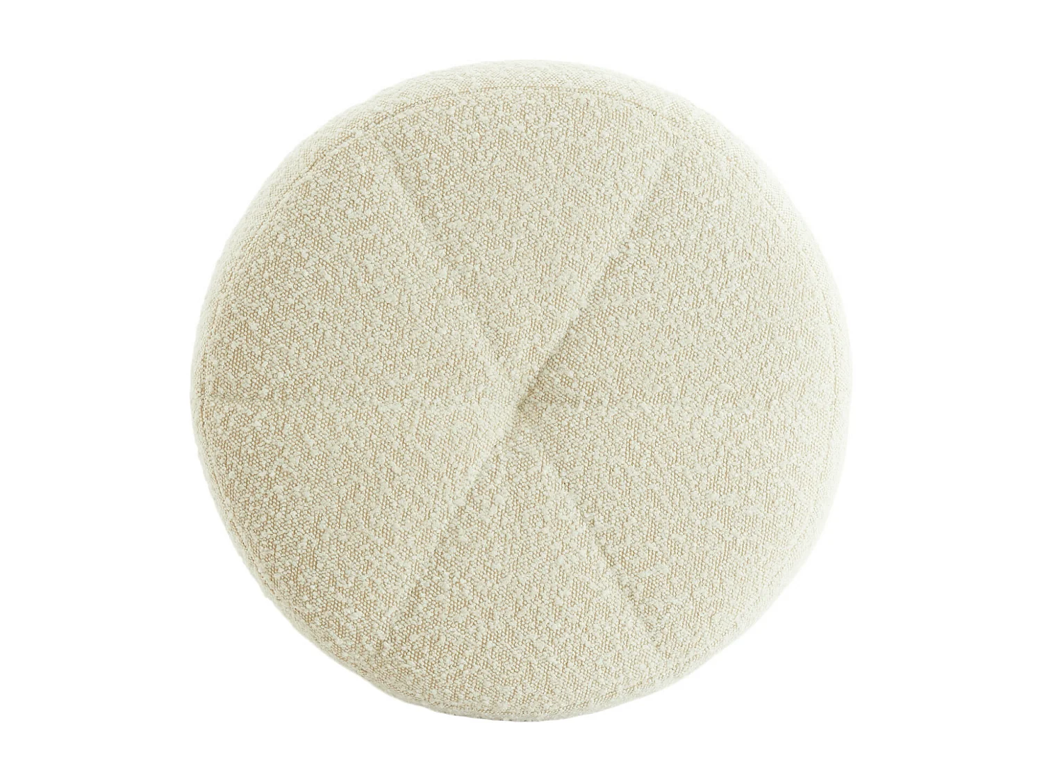 Pouf BATOEMI - Ø51x45cm - Blanc