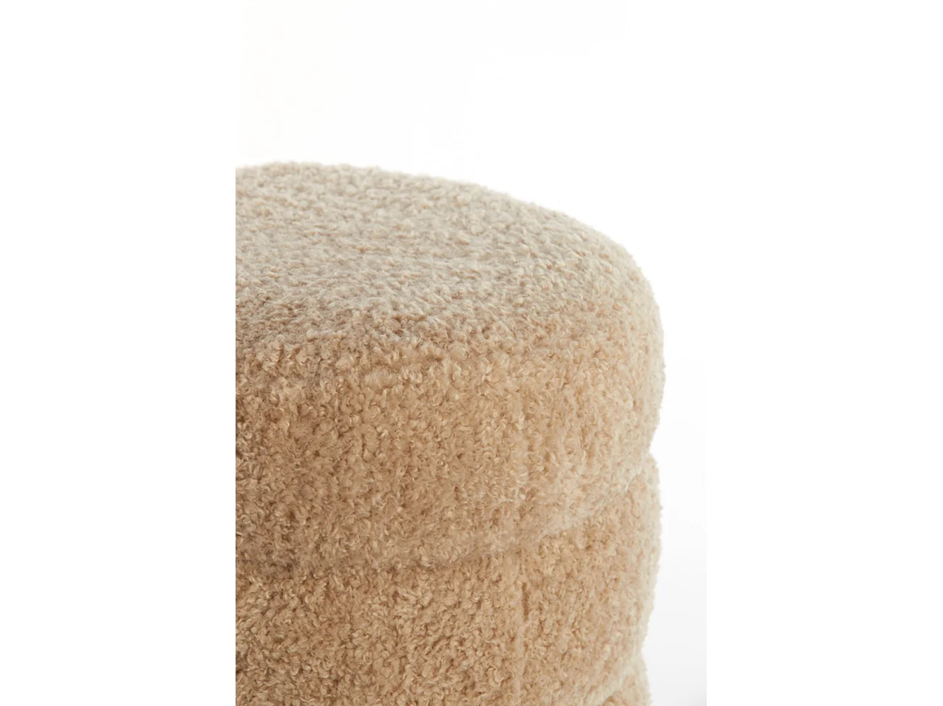 Poef JOBBI - Ø40x45cm - Bruin