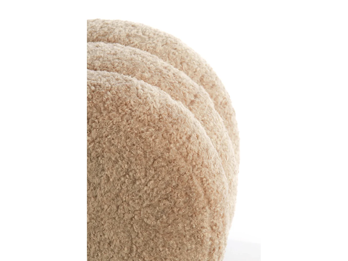Poef JOBBI - Ø40x45cm - Bruin