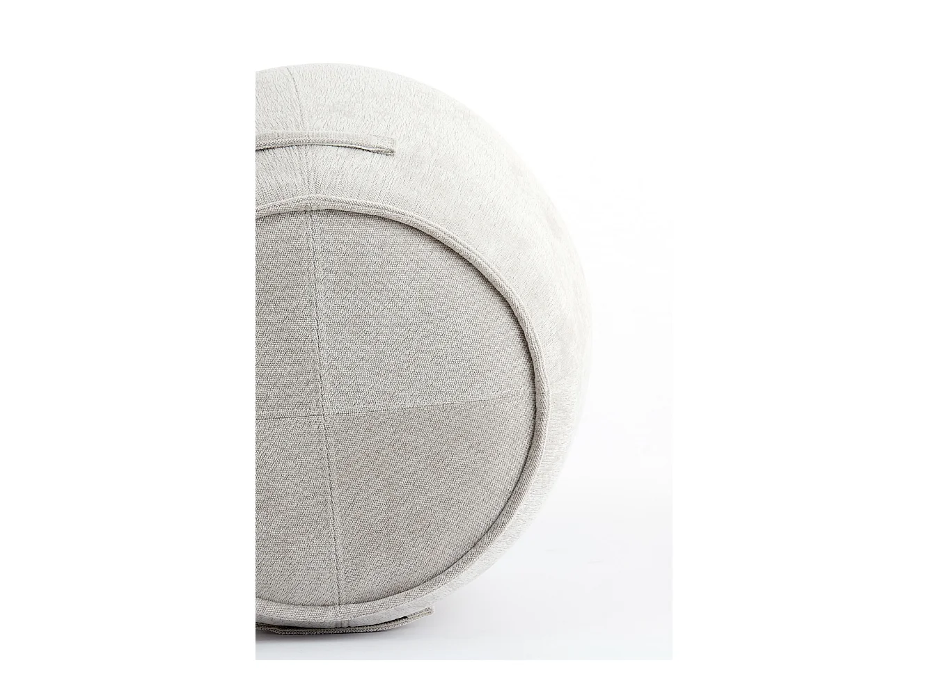 Pouf SIBIU - Ø50x40cm - Marron