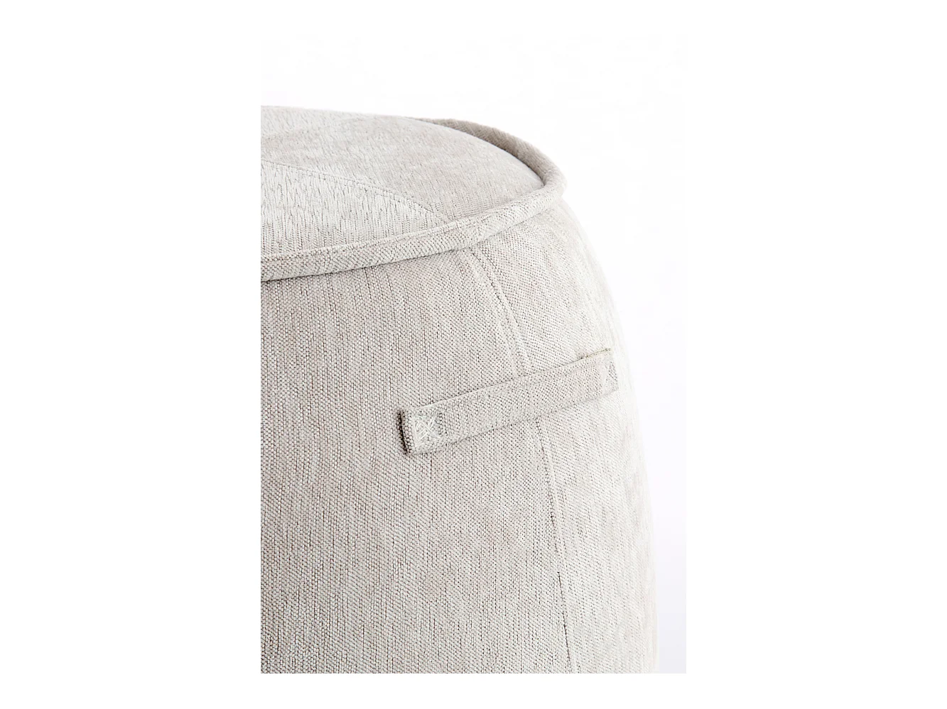 Pouf SIBIU - Ø50x40cm - Marron