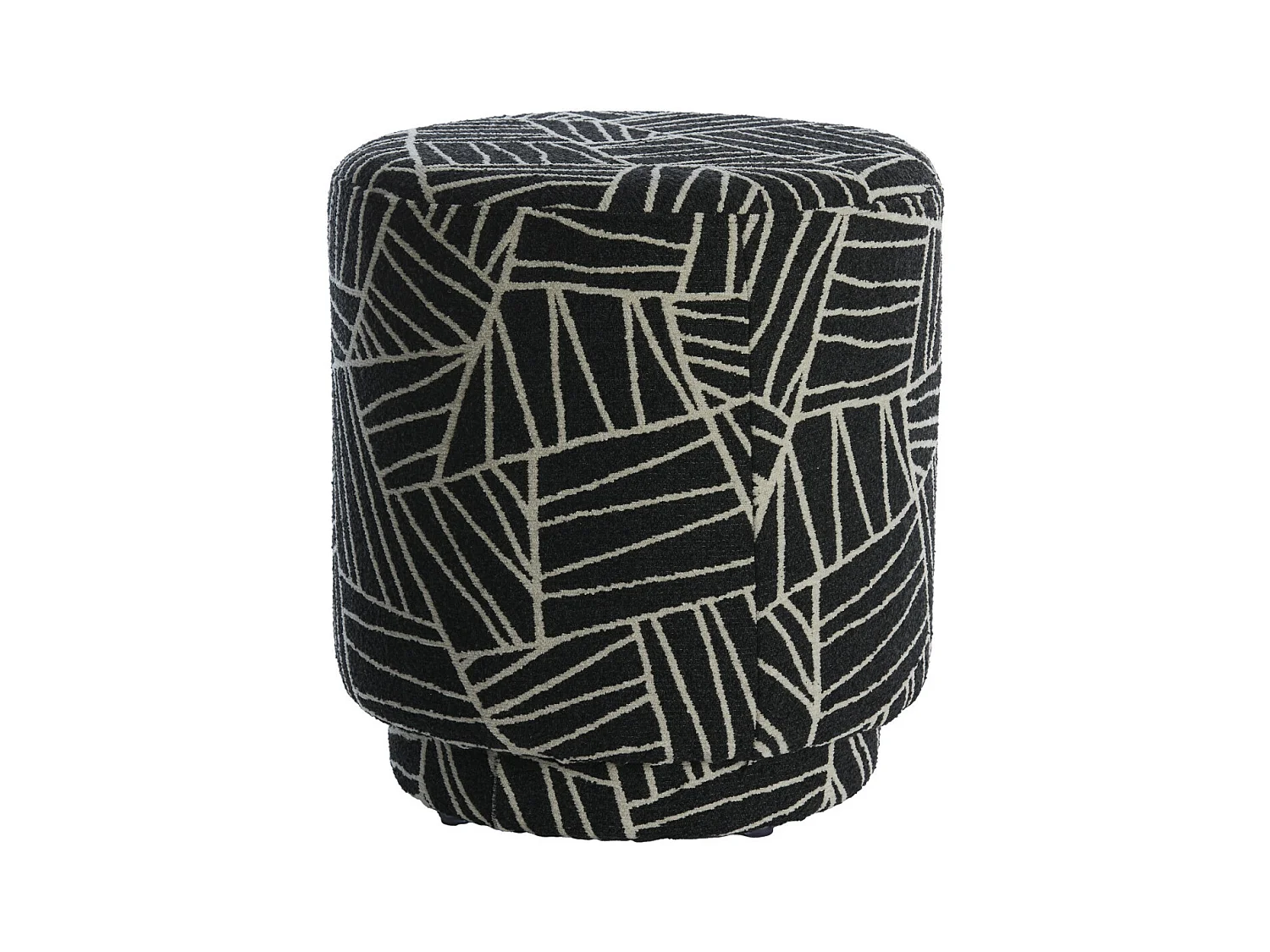 Pouf DAVONTE - Ø40x44cm - Noir